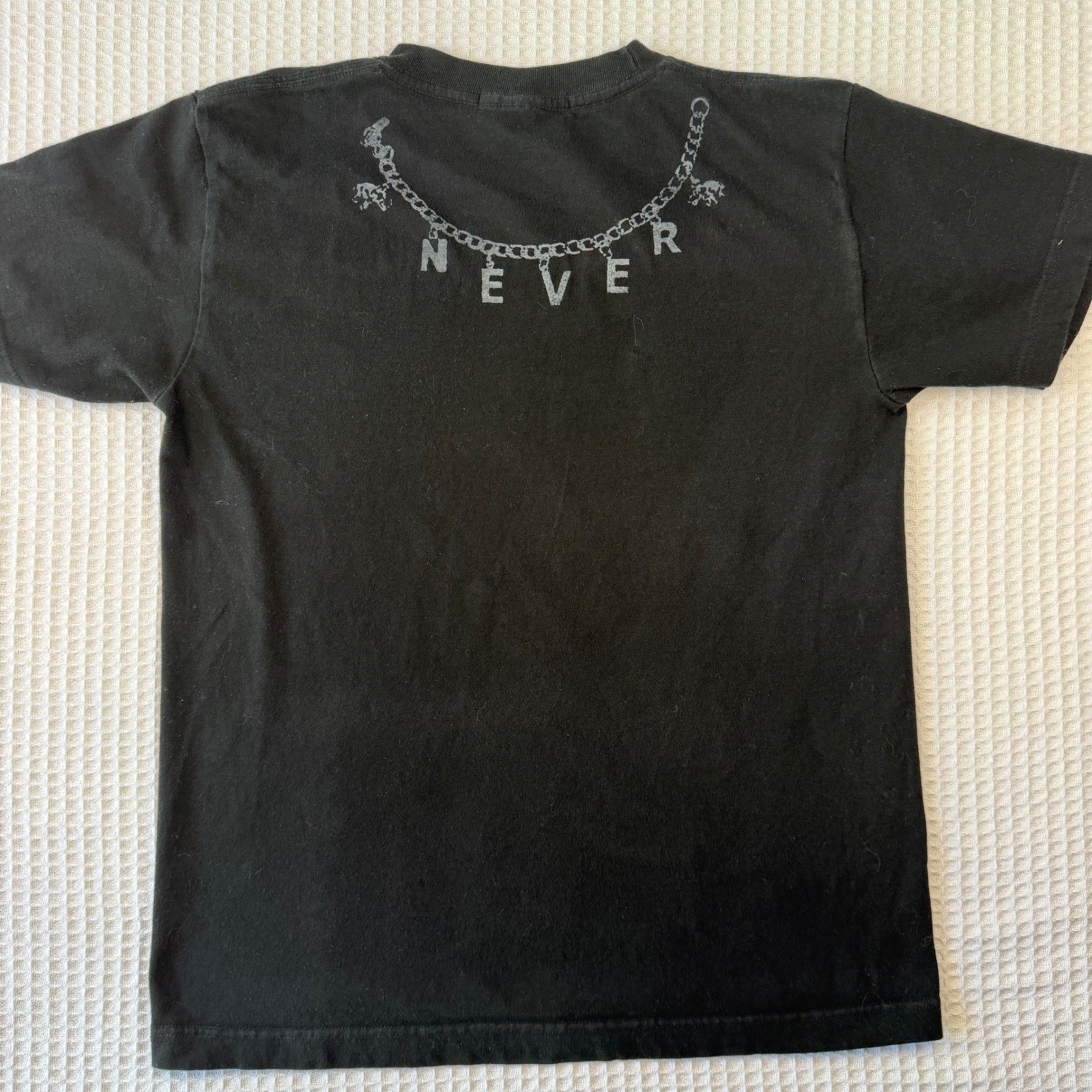 Nevertrust Urban Subculture Skull Crown Pay Me Graphic T-Shirt Black Small