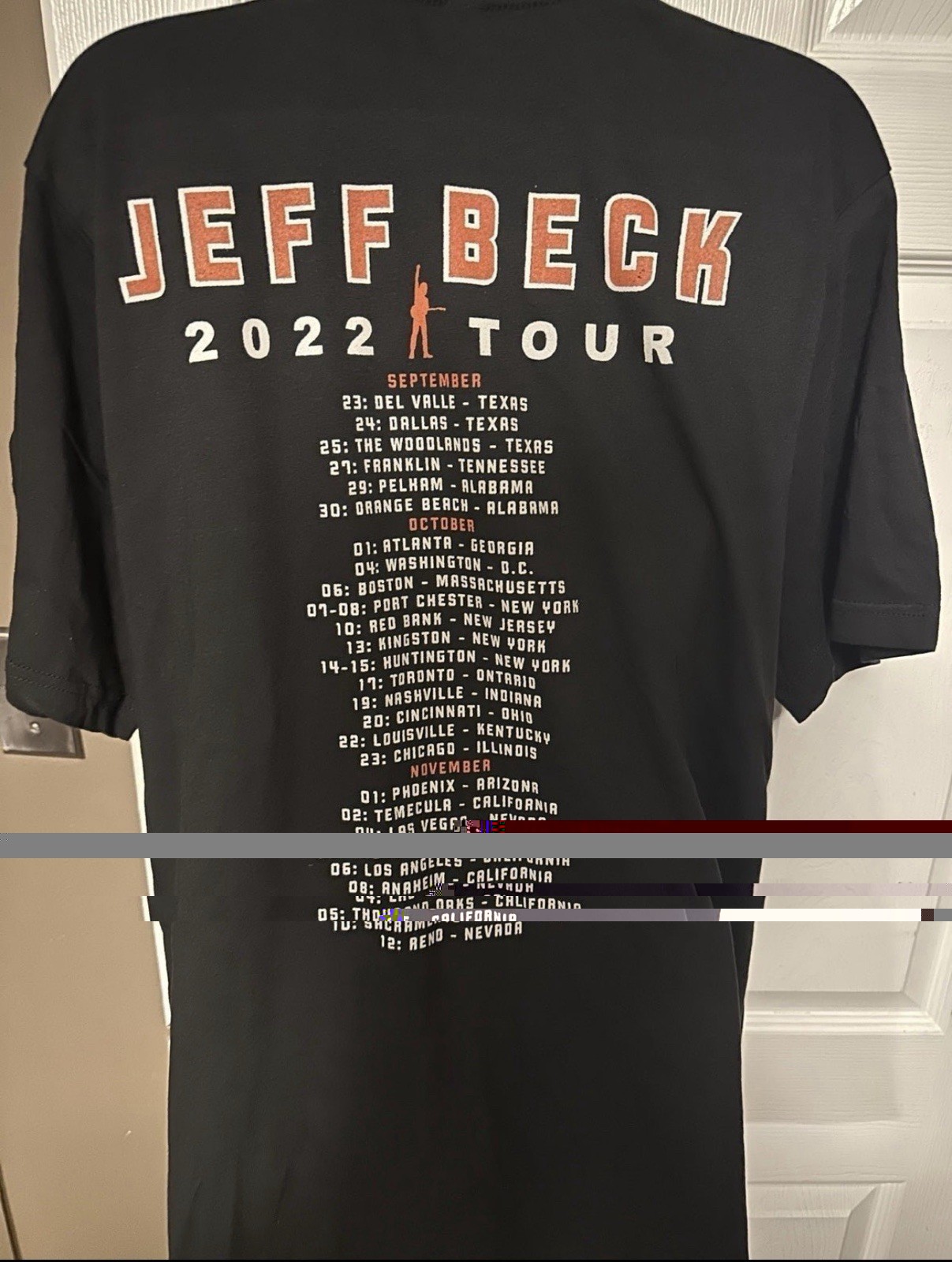 Jeff Beck 2022 Tour T-Shirt Sz LARGE NWOT 100% Combed Cotton Band Merch