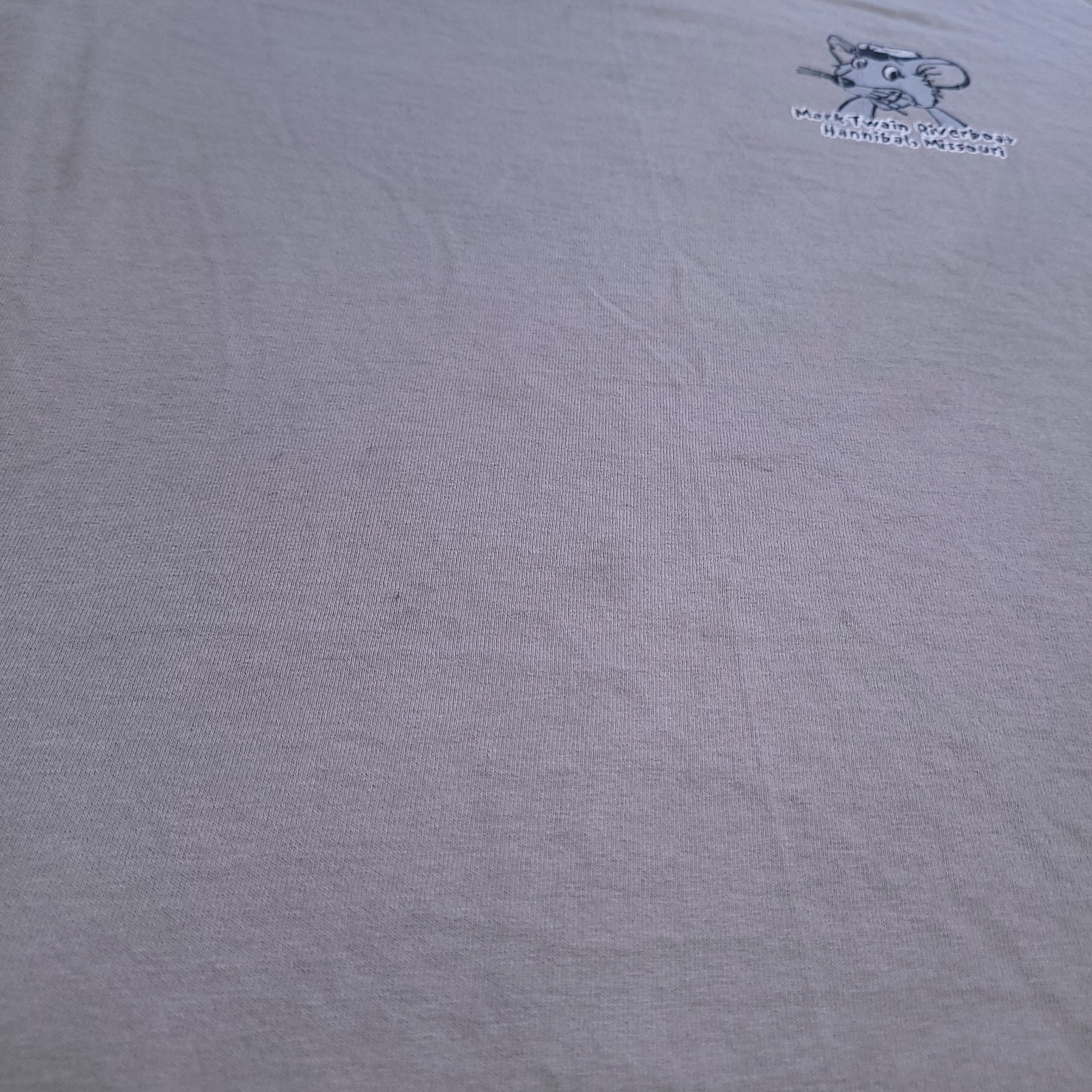 Vtg Mark Twain Shirt Riverboat Hannibal Missouri River Rat Ringer XL Distressed
