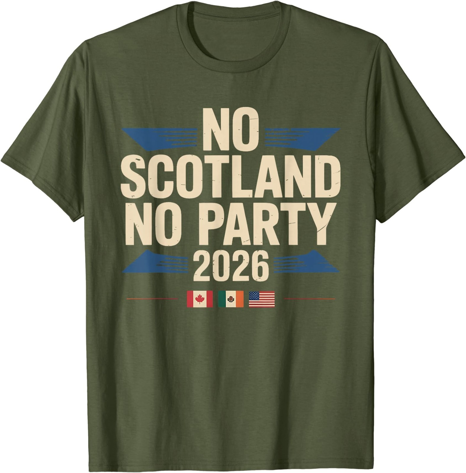 No Scotland No Party 2026 Retro Vintage T-Shirt