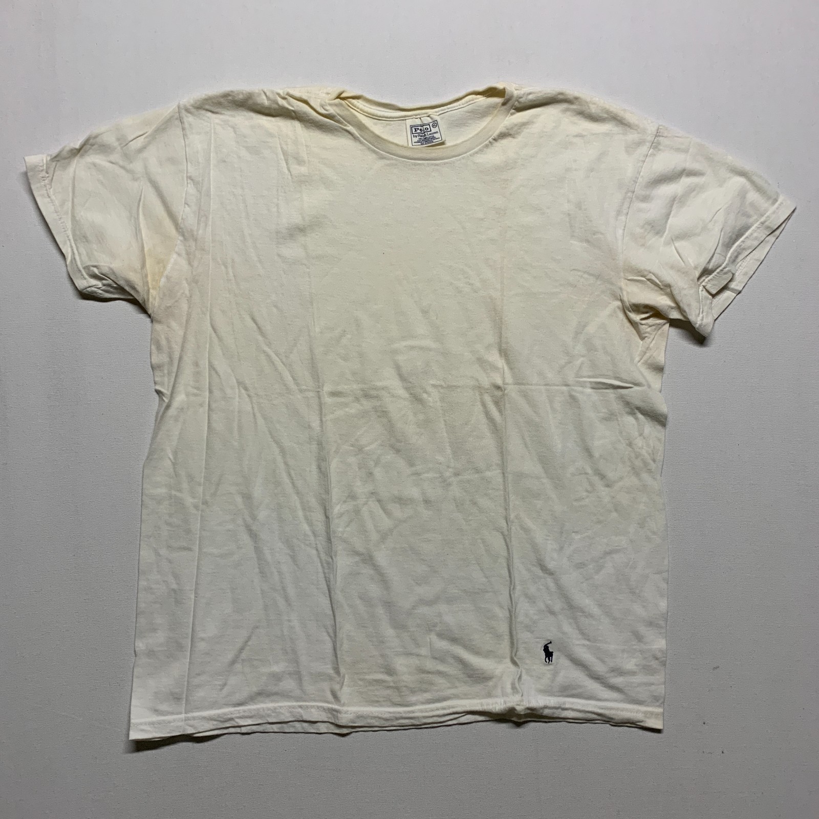 Lot of 2 VTG Polo Ralph Lauren Cream Shirts XL 0 Combed Cotton USA Components