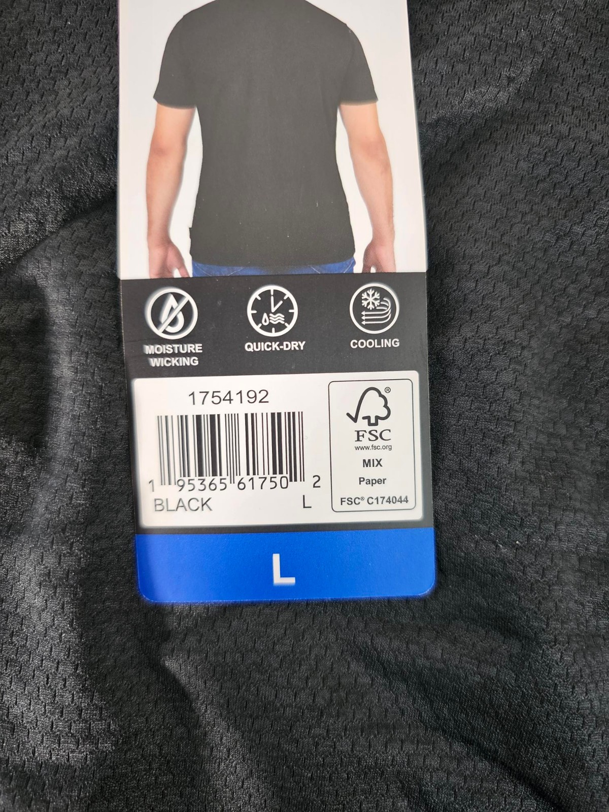 L / LARGE – BLACK – Gerry Men’s Lightweight Cool Knit Active Gym Tee Shirt