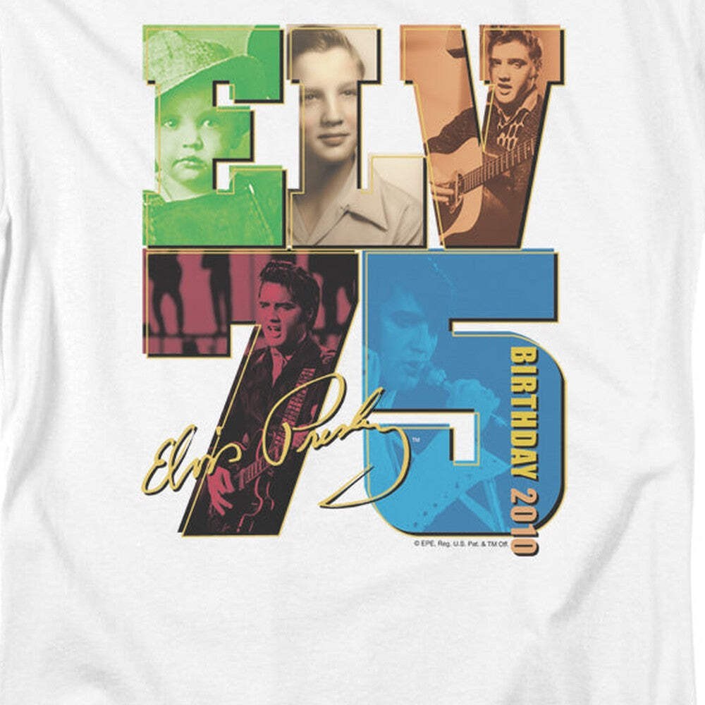 Elvis Presley Birthday 2010 Licensed Adult Unisex T-Shirt Regular Fit Tee SM-3X