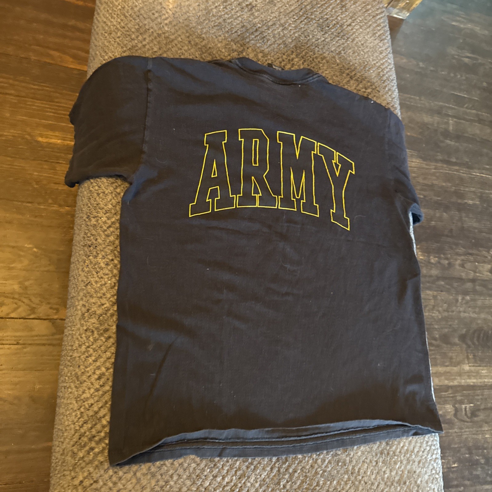 Vintage 90s Soffe US Army T Shirt Mens Large Black Tee Double Sided USA