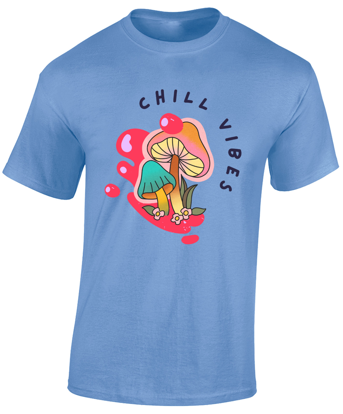 CHILL VIBES MENS T SHIRT FUNNY SUMMER HOLIDAY CLOTHING CASUAL NICE TOP