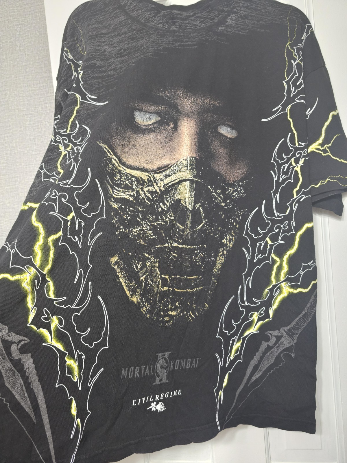 Civil Regime x Mortal Kombat Scorpion Graphic Tee Black Size Large