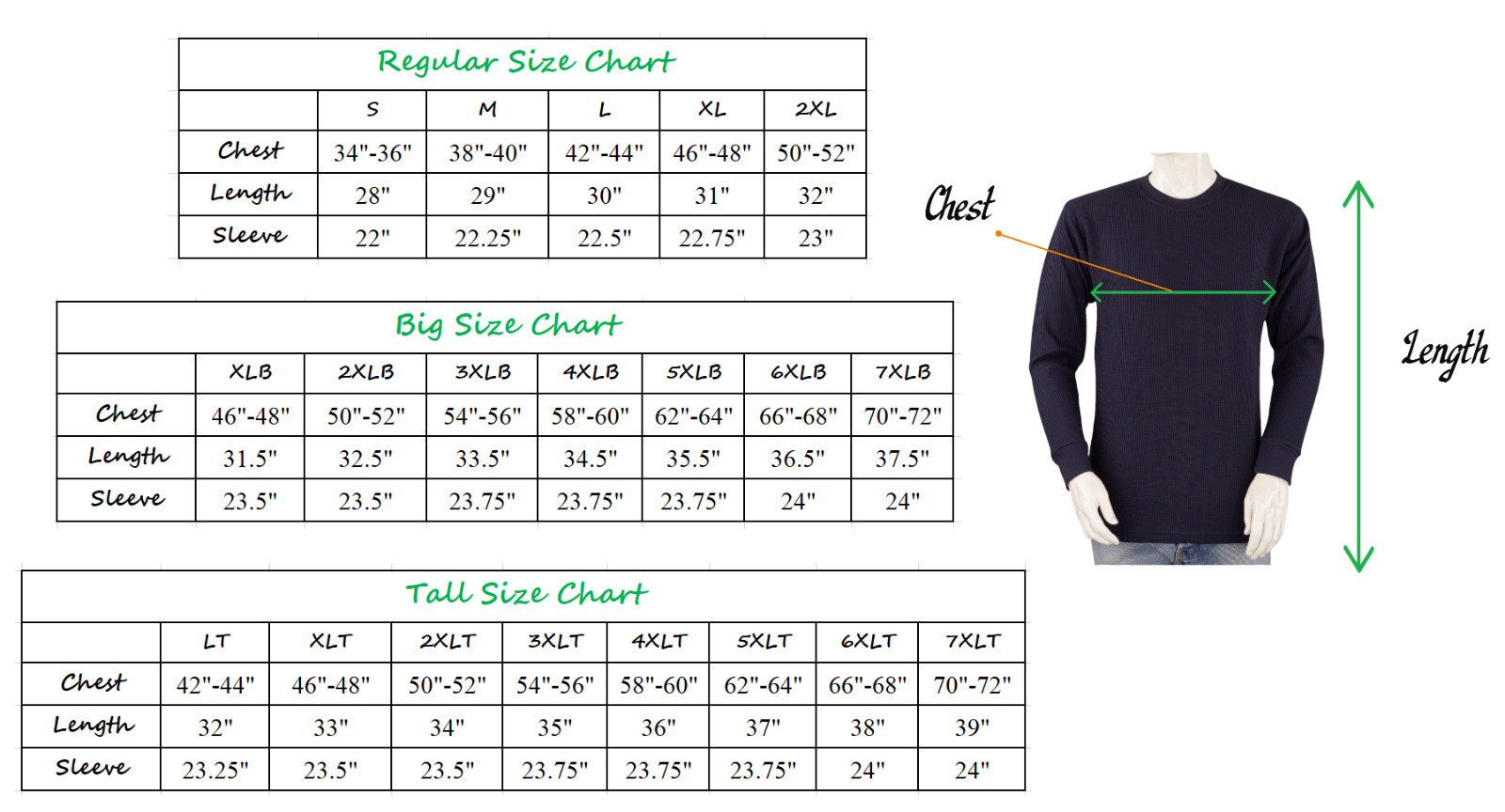 Styllion Big and Tall – Mens THERMAL Hoodie (3XLT-5XLT)