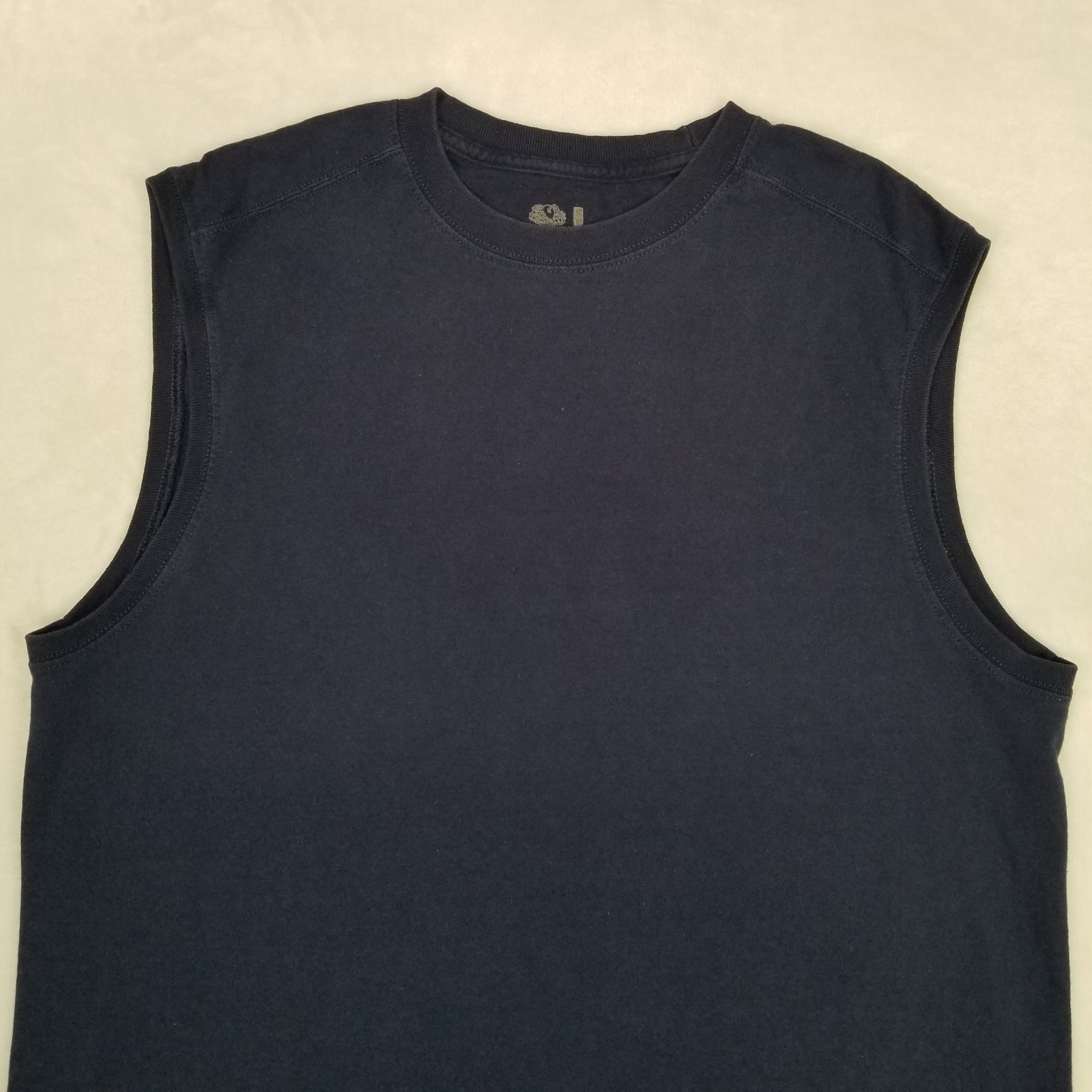 Fruit of the Loom Men’s Medium Navy Blue Sleeveless Crewneck Tank Top Basic Fit