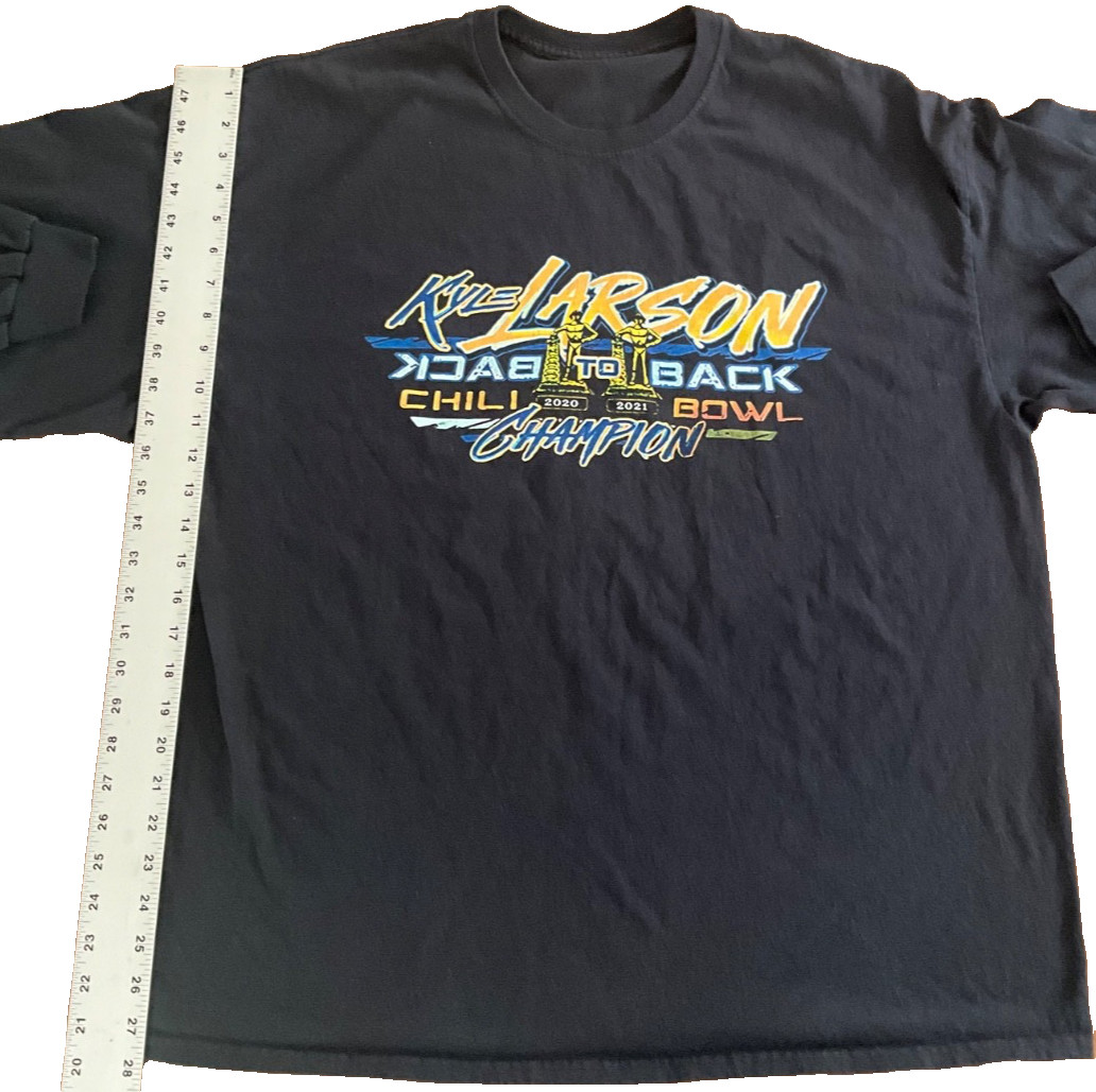 2020 2021 Kyle Larson Chili Bowl Back to Back Champion Long Sleeve Shirt KLR XL