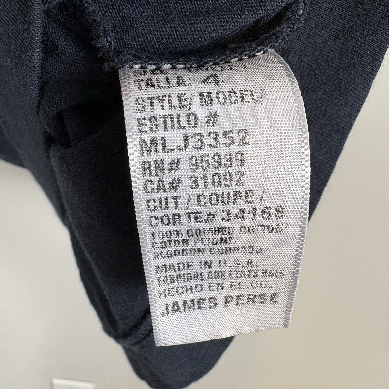James Perse Mens Standard V-Neck T-Shirt Bundle Sz 4 XL Navy White MLJ3352