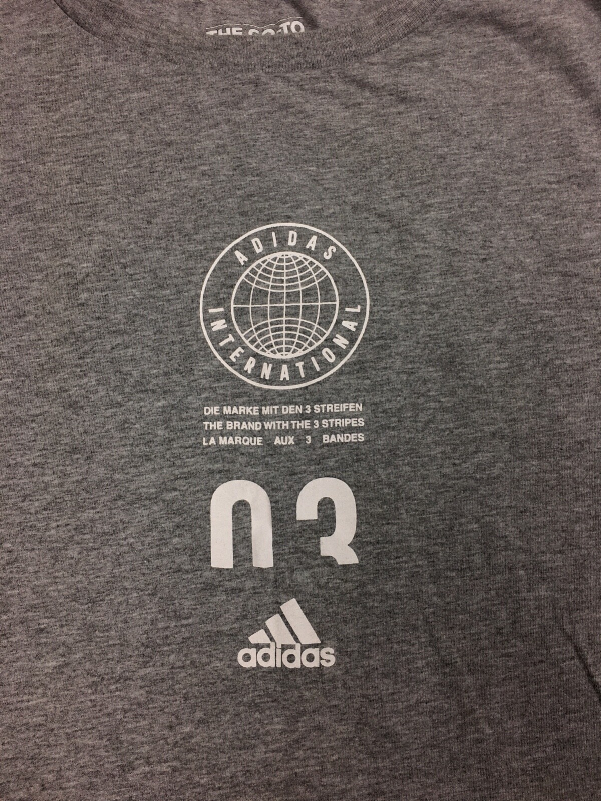 Adidas Shirt Mens Size XL Gray International 03 Go To Tee SS