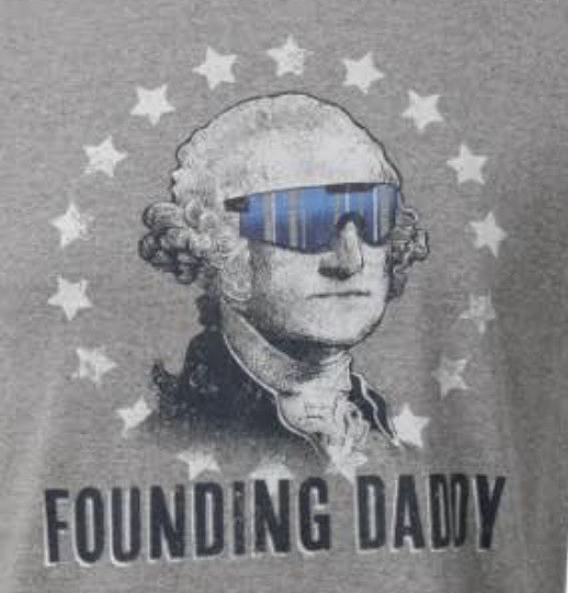 USA 250th T-Shirt Mens XL Founding Daddy Fathers Day 60% Cotton Blend Free Ship