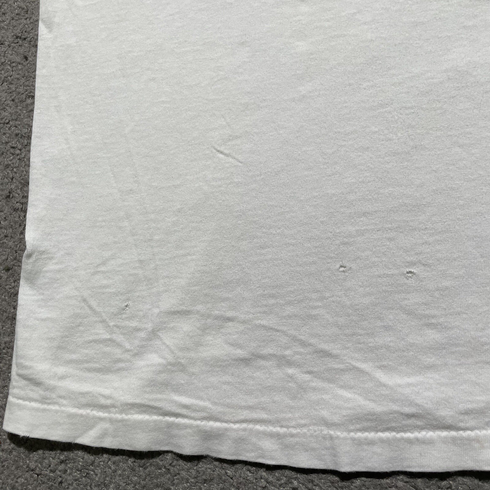 Vintage Old Navy T Shirt Mens Large White Single Stitch Distressed USA Made 1990