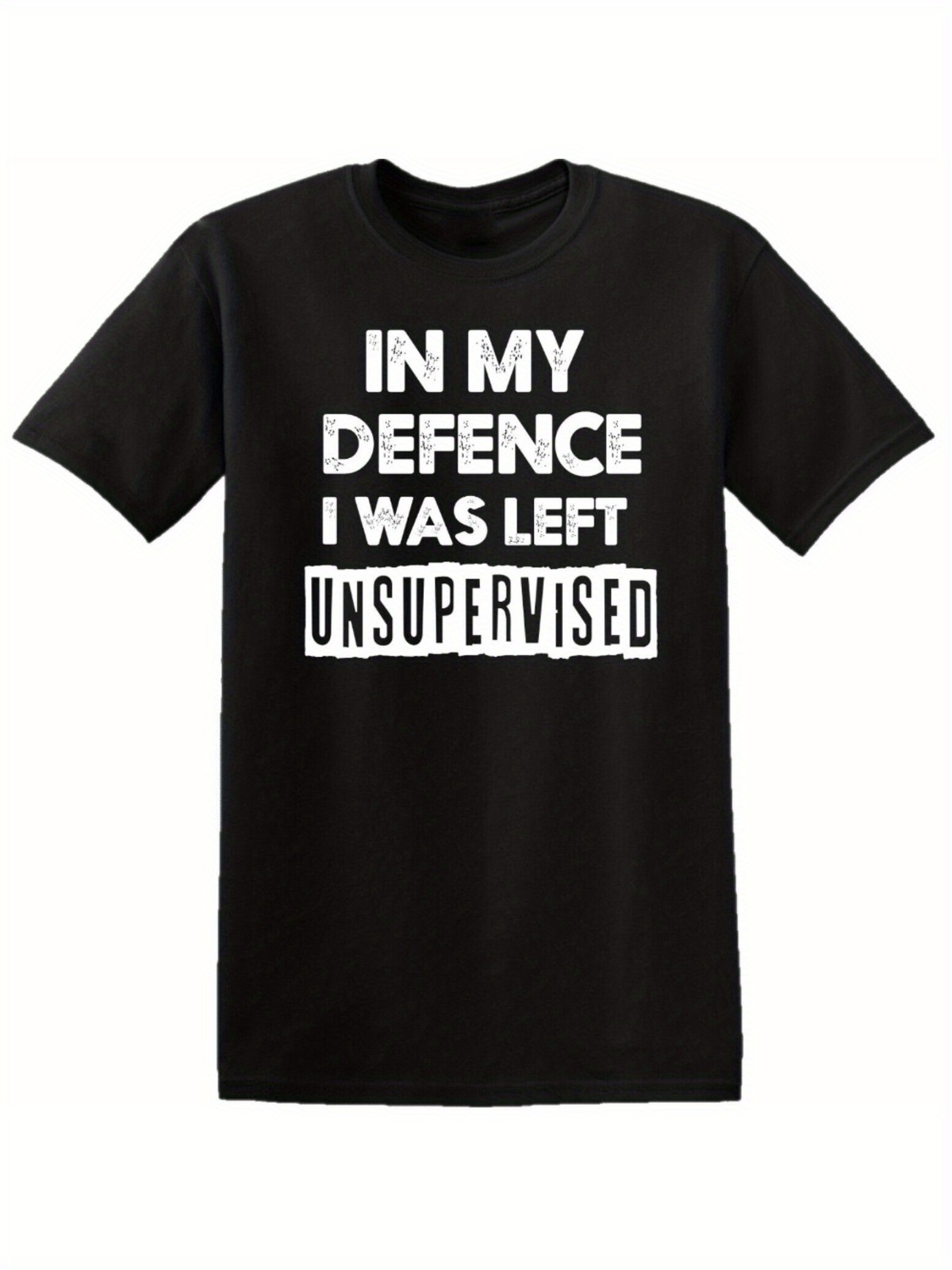 [Funny Slogan T Shirt] Funny Slogan All-Season Mens T Shirt, In My Defence