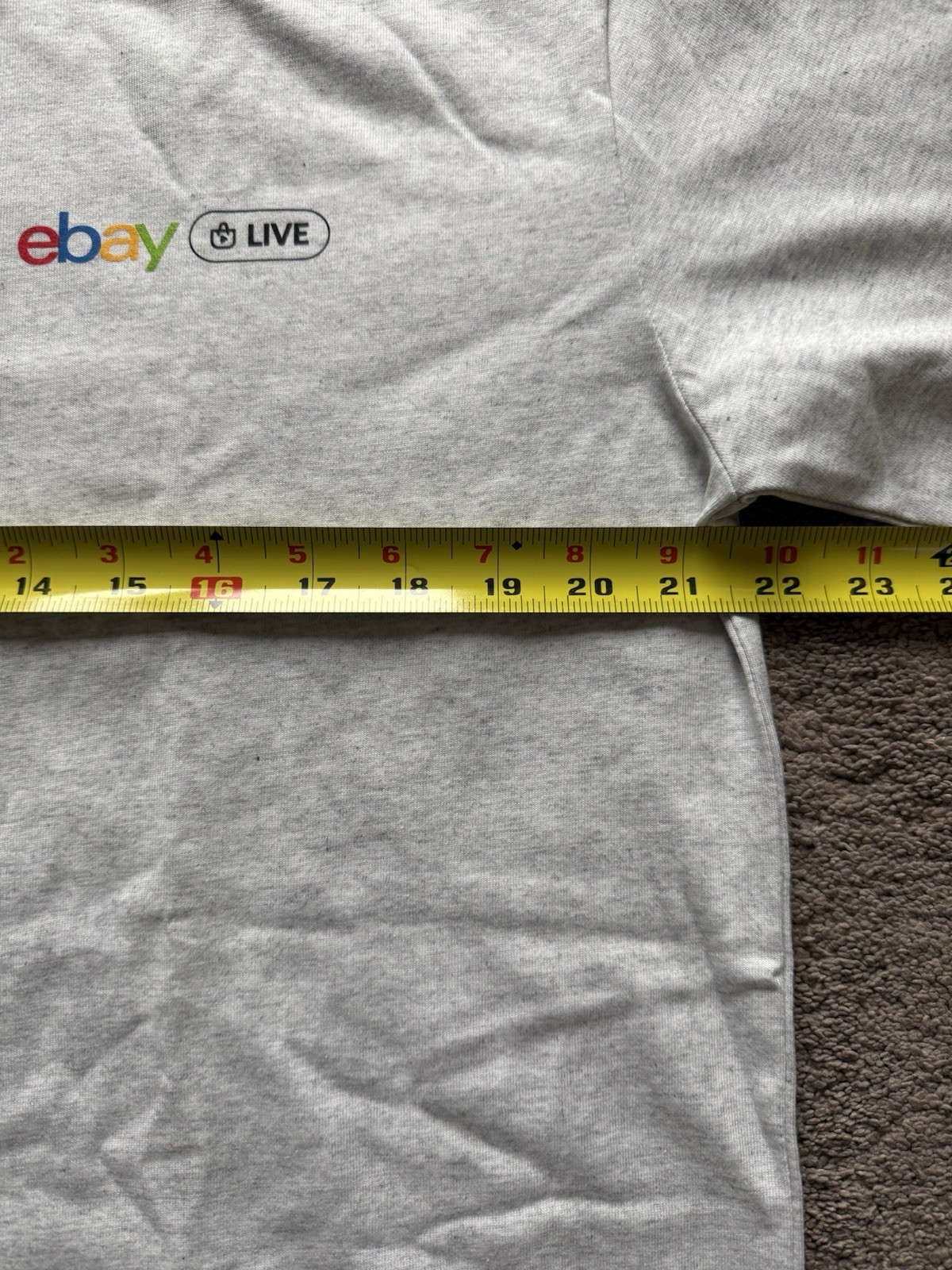 eBay Live Super Bowl LX San Francisco Gray Logo T-Shirt Adult Large – New