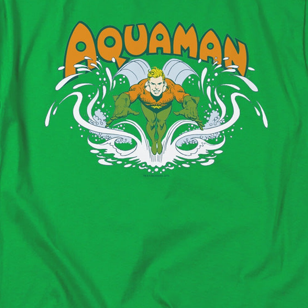 Dc Aquaman Aquaman Splash Licensed Adult Unisex T-Shirt Regular Fit Tee SM-3X