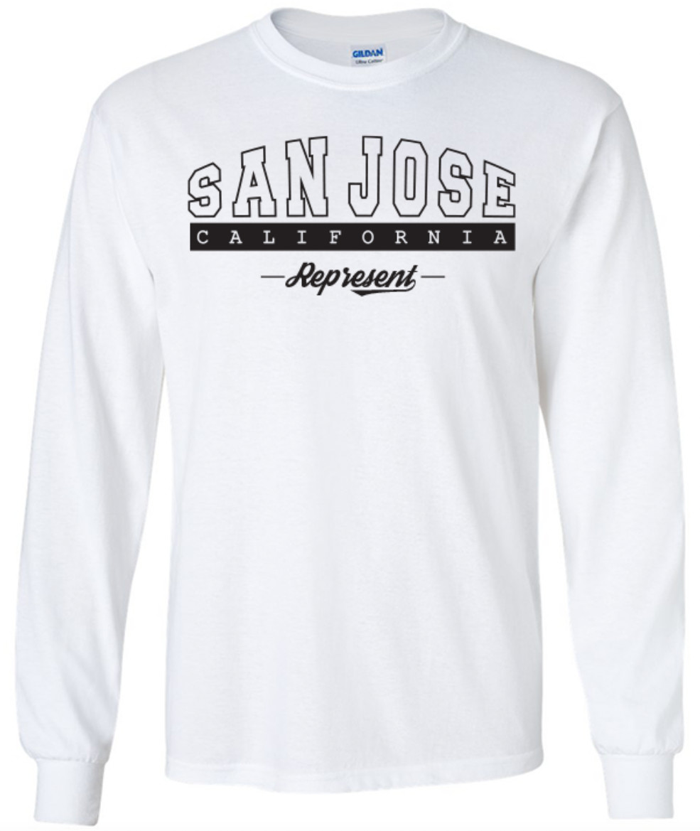 San Jose California State T-Shirt Long Sleeve Graphic Tees Unisex Apparel