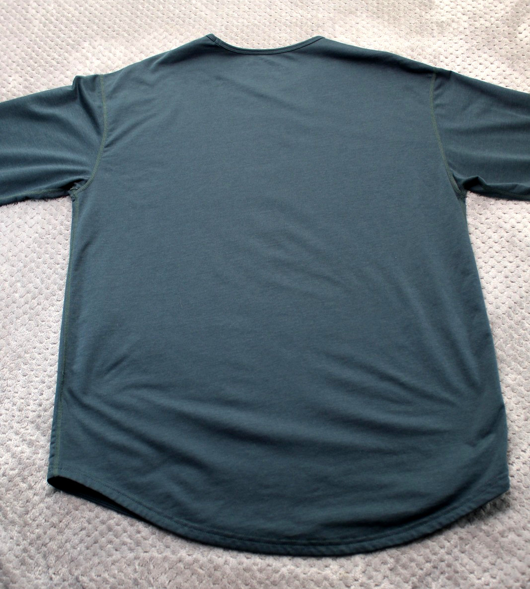 BYLT Shirt Mens XL Green Blue Drop Cut Long Sleeve BYLT Blend Basics Stretch Tee