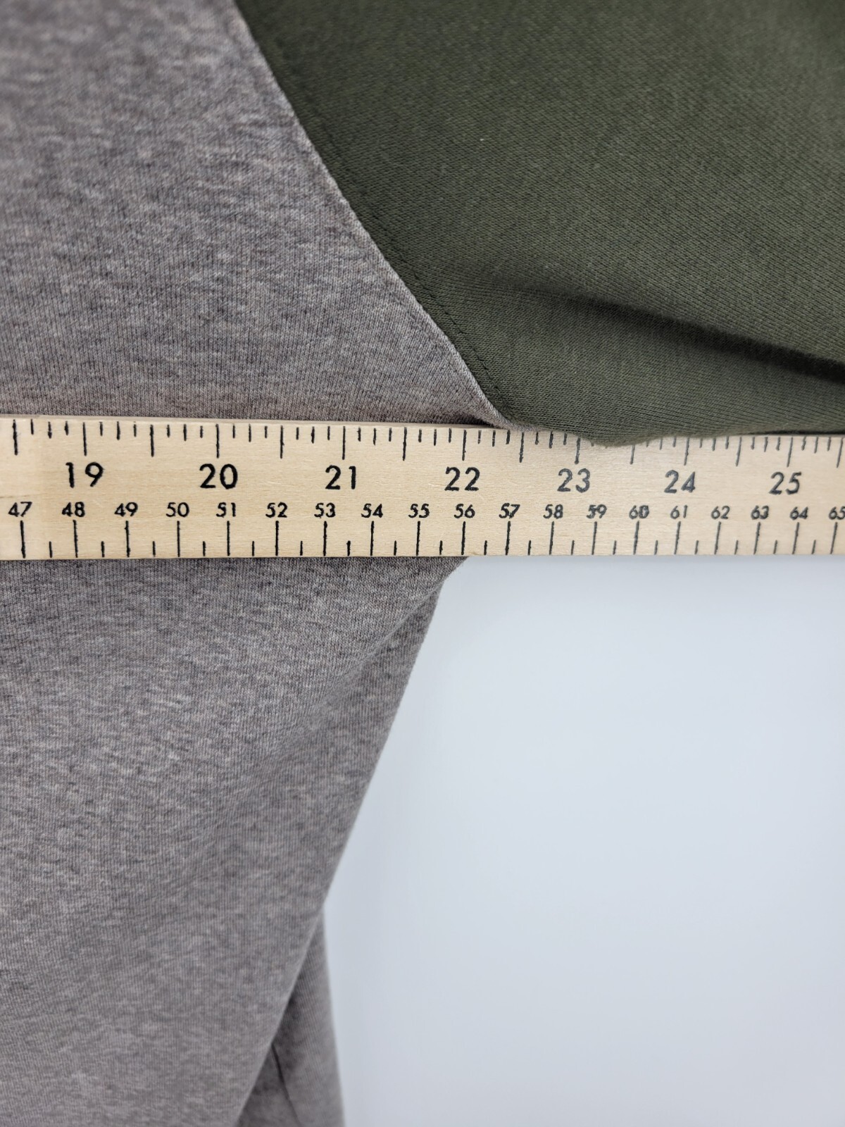 Normal Brand Shirt Mens Large Green Gray Raglan Sleeve Casual Outdoor Cotton