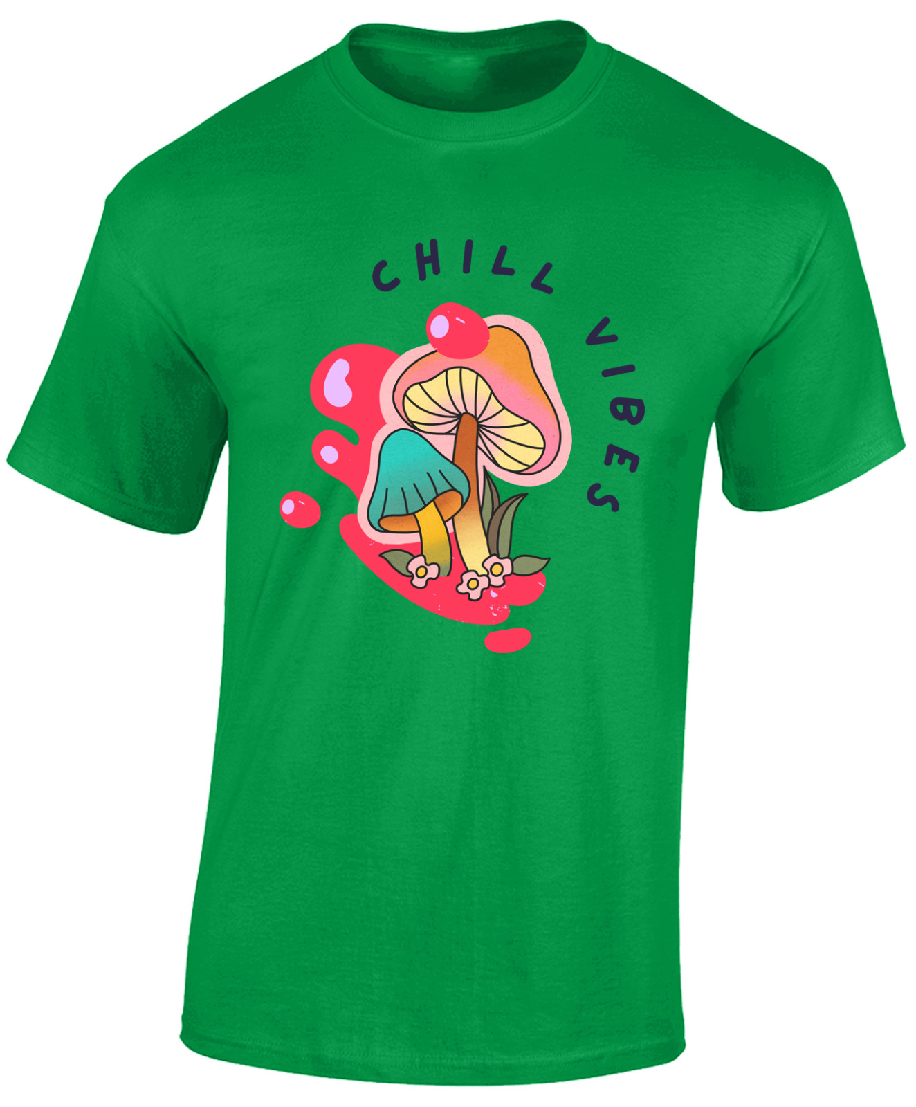 CHILL VIBES MENS T SHIRT FUNNY SUMMER HOLIDAY CLOTHING CASUAL NICE TOP