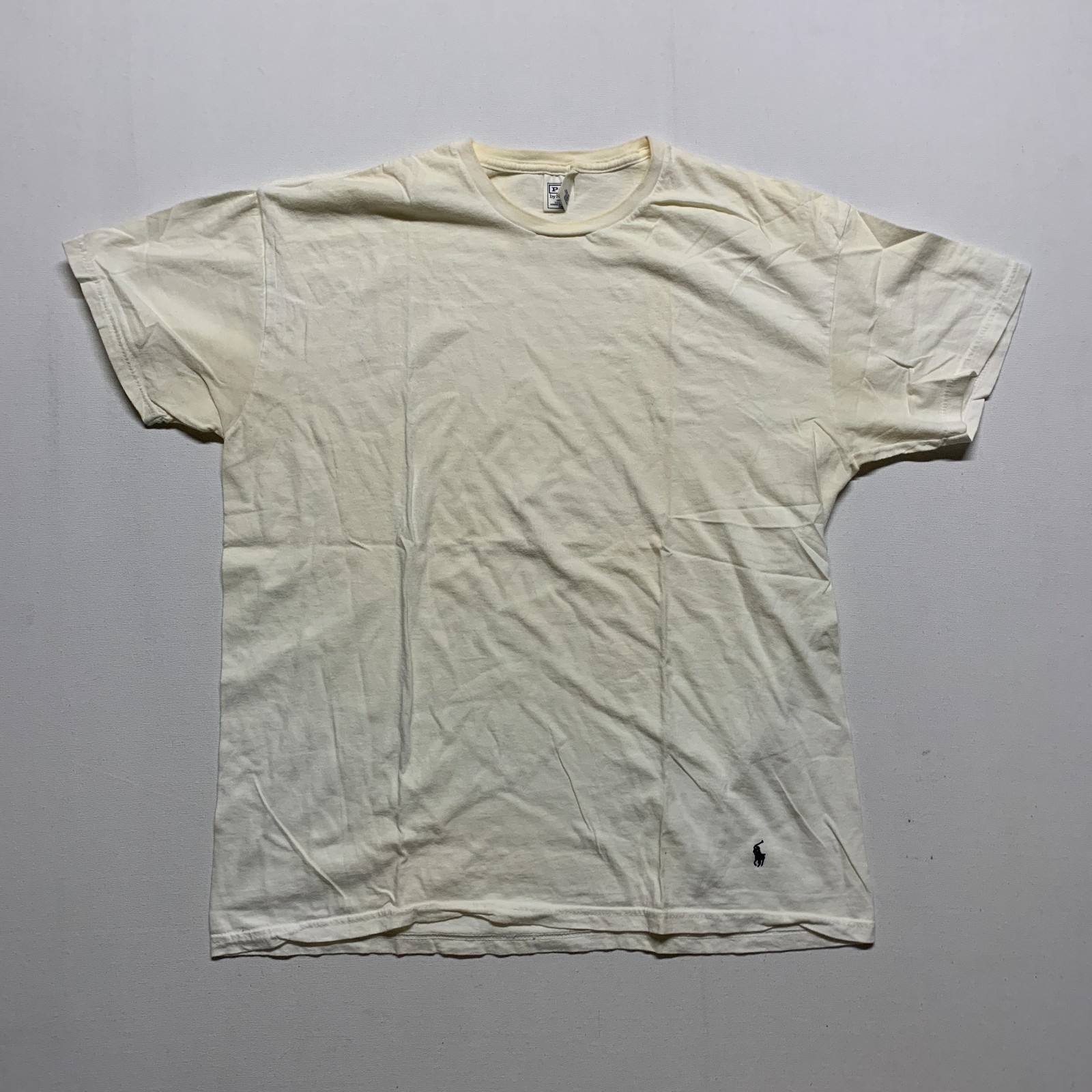 Lot of 2 VTG Polo Ralph Lauren Cream Shirts XL 0 Combed Cotton USA Components
