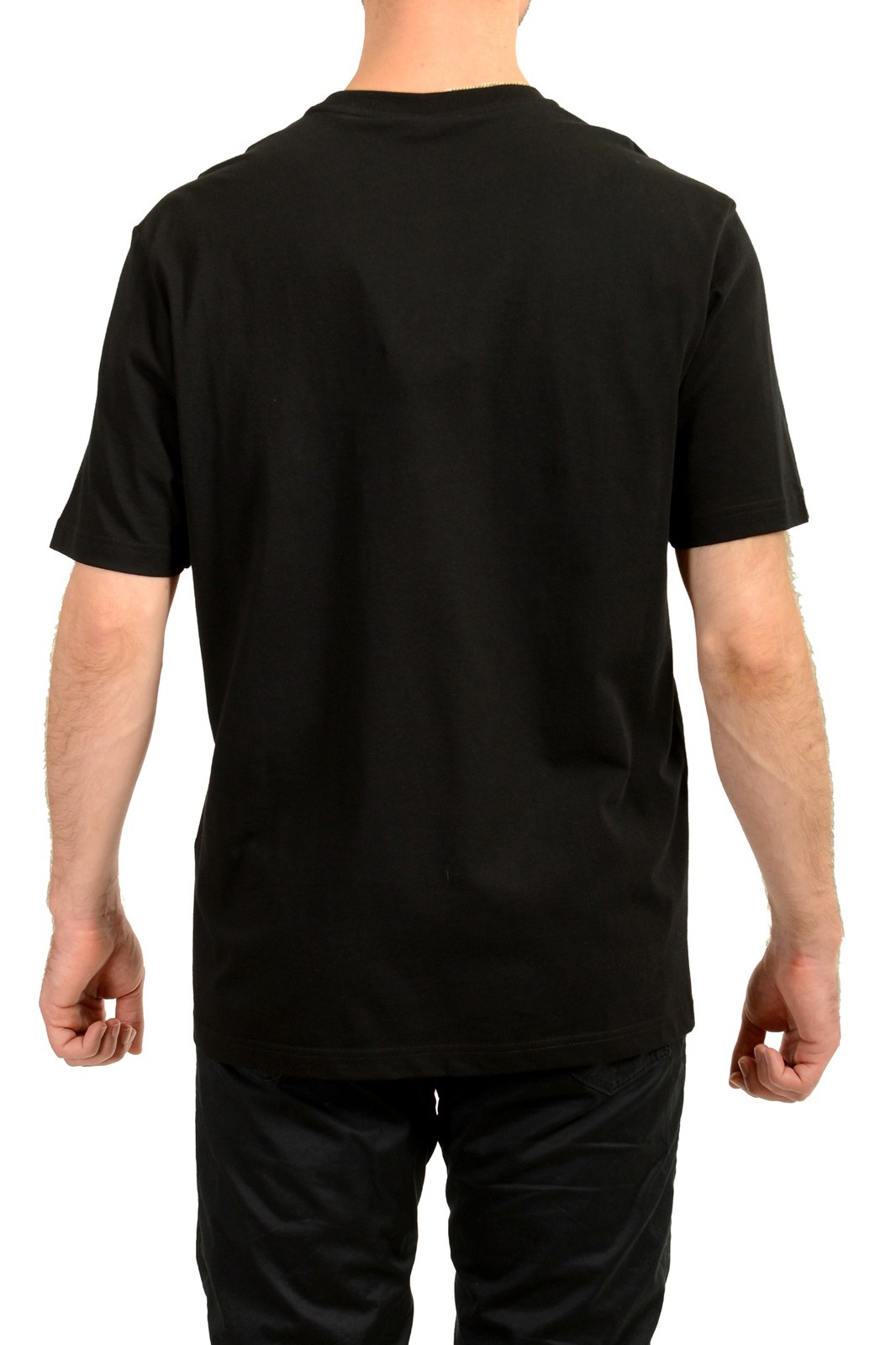 Versace Men’s Black Greeca Print Crewneck Short Sleeve T-Shirt US 3XL IT 58
