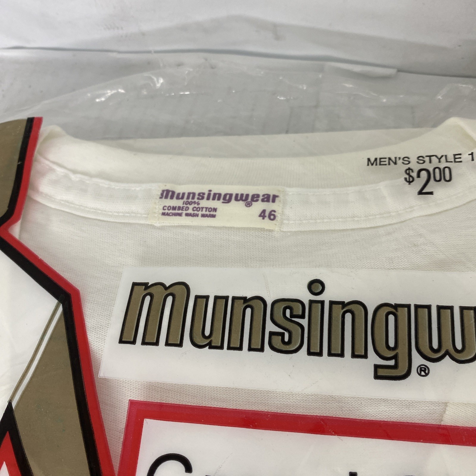 Vintage New Old Stock Munsingwear Grand Slam Torso V-Neck T-Shirts 46 As Picture