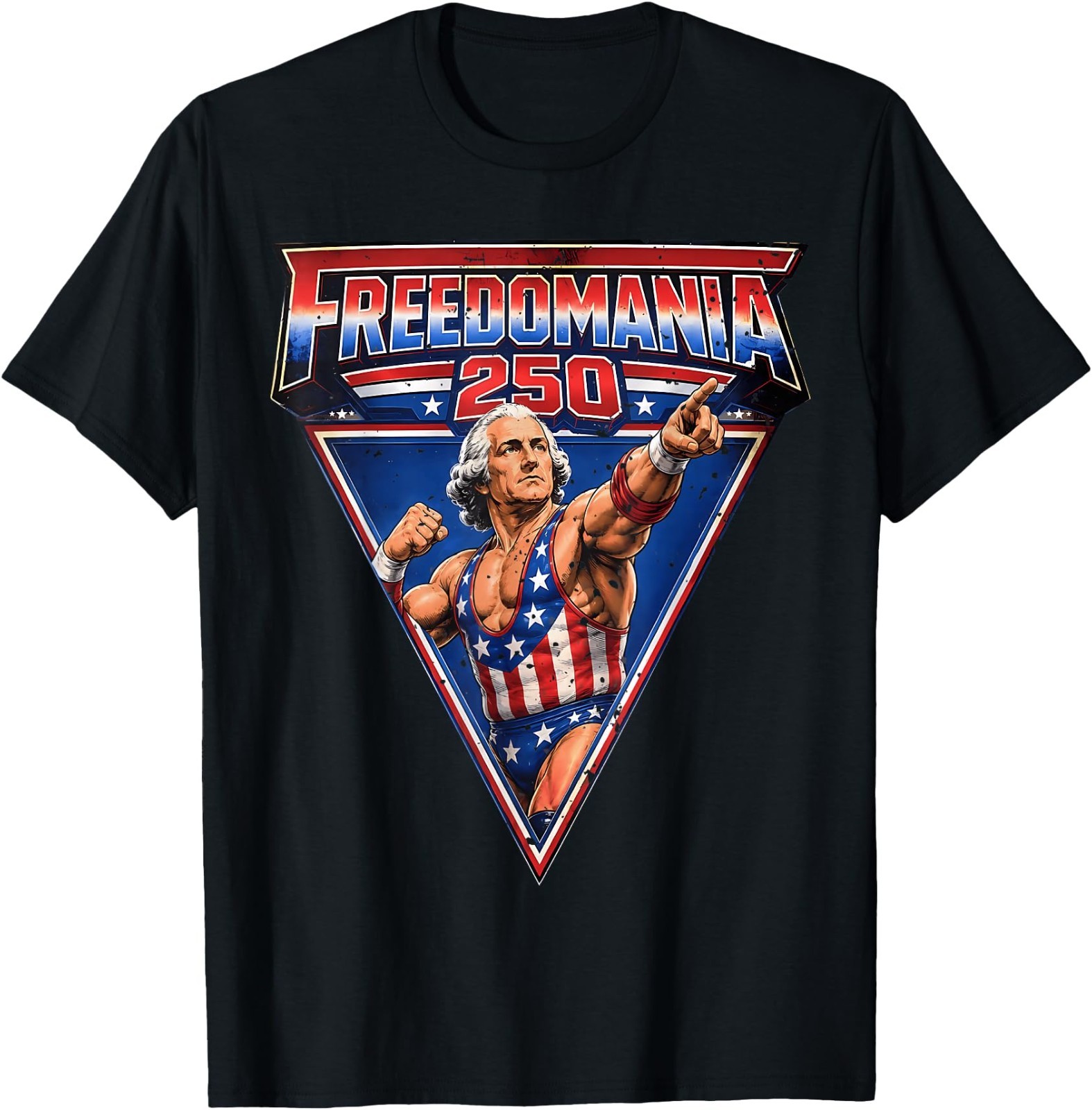 George Washington Freedomania 250 Years 4th of July T-Shirt