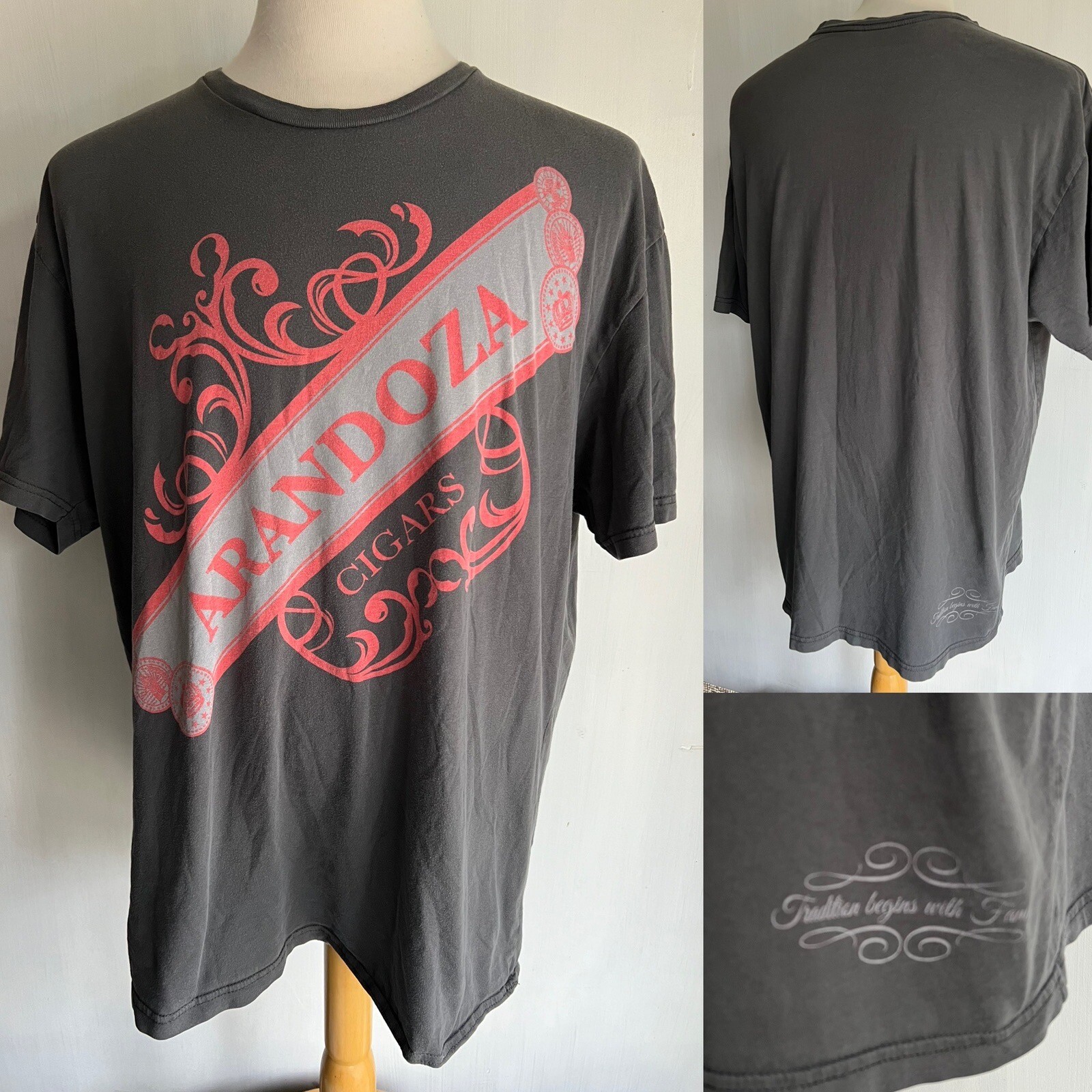 ARANDOZA CIGARS Official “Tradition Begins with Family” Promo T-Shirt Size 2XL