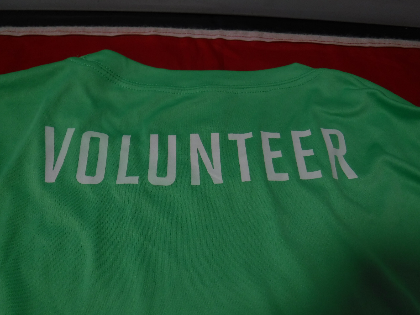 FC6 Viewsport Neon lime green Little Debbie Ironman Volunteer Shirt Sz Lg