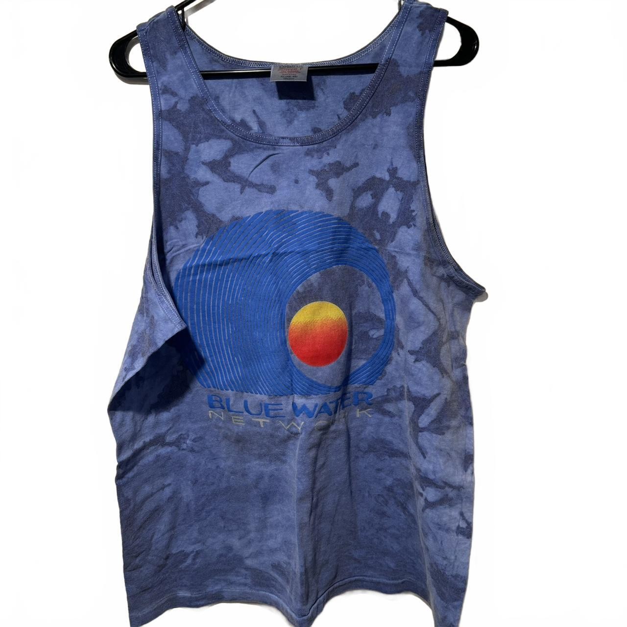 Blue Water Network blue and black tank top