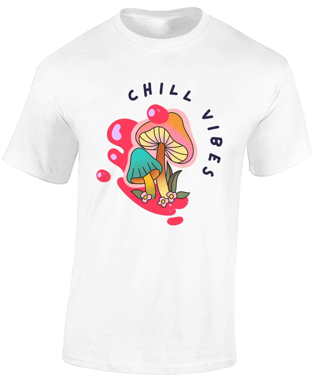 CHILL VIBES MENS T SHIRT FUNNY SUMMER HOLIDAY CLOTHING CASUAL NICE TOP