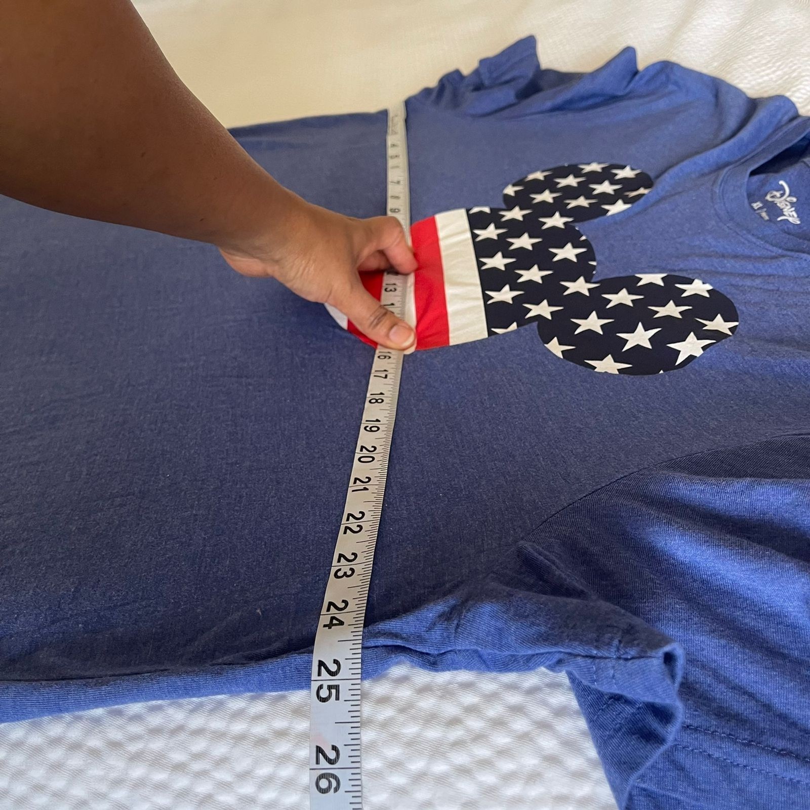 Disney Mickey Mouse American Flag Shirt Mens XL Blue Patriotic 4th of July Tee