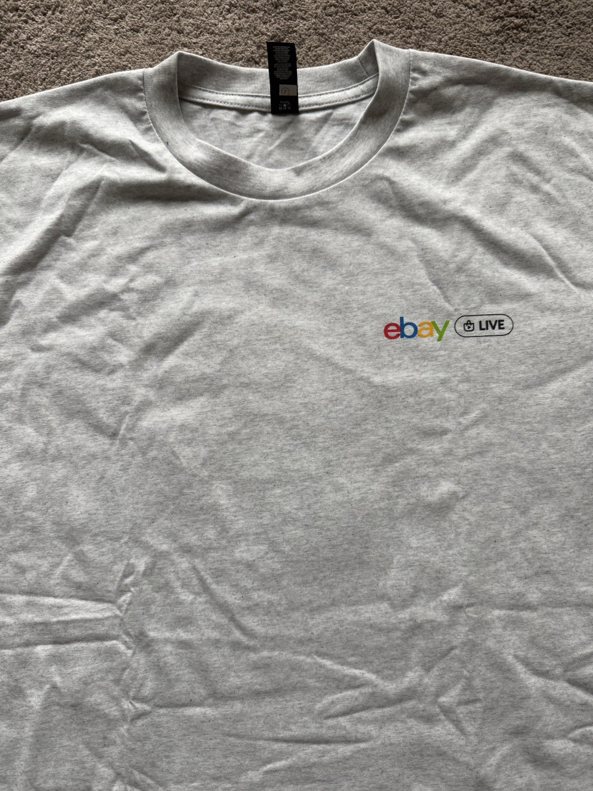 eBay Live Super Bowl LX San Francisco Gray Logo T-Shirt Adult Large – New