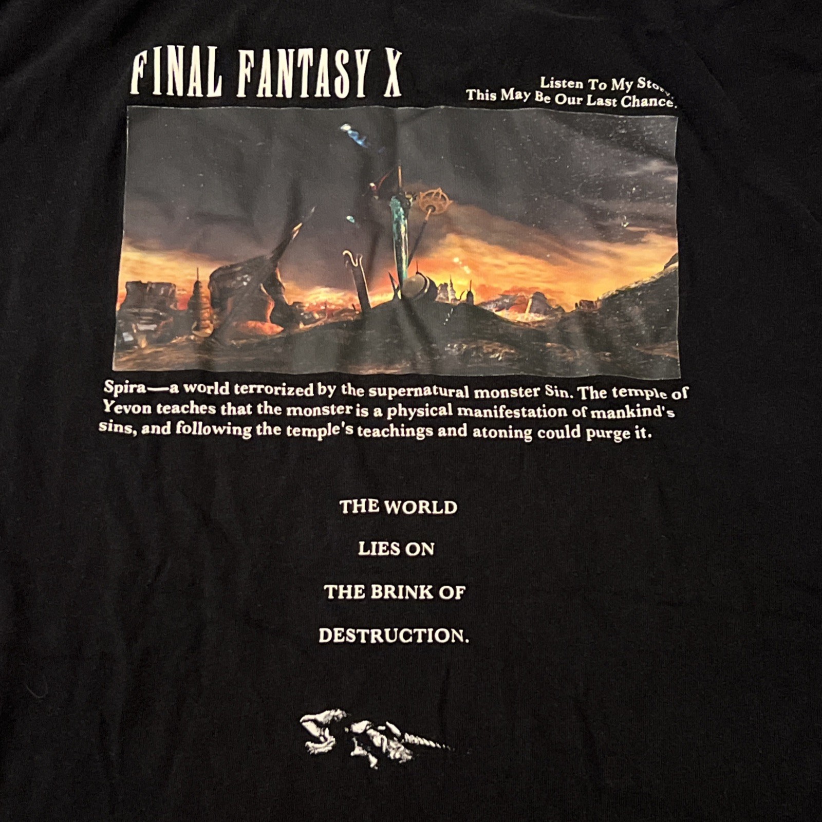 Uniqlo Final Fantasy 35th Anniversary Collaboration FFX T-Shirt, Size L used