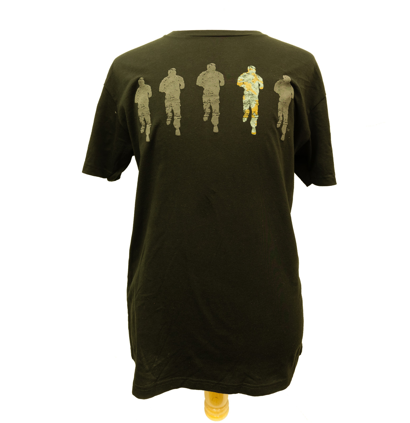 TOUGH MUDDER MENS ARMY CHALLENGE CAMOUFLAGE GRAPHIC TOP BLACK T SHIRT LARGE T23