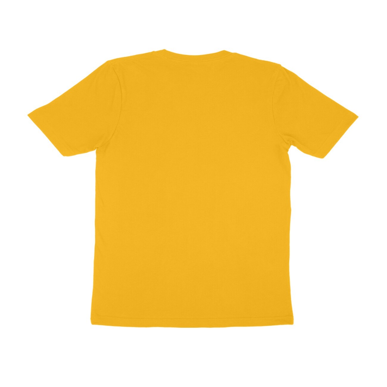 Round Neck Golden Yellow Color Mix Size Half Sleeve Casual Wear T shirt For Men