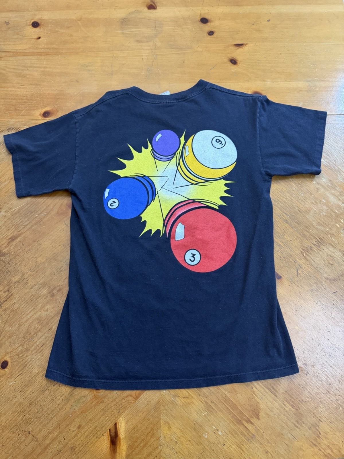 Vintage Looney Tunes 1994 Taz Pool Table AOP Shirt Wild Oats Mens Size Medium M