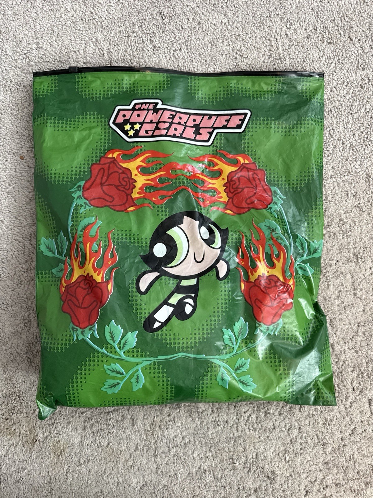 Civil Regime Powerpuff Girls Buttercup Oversized Graphic Tee Black Mens L