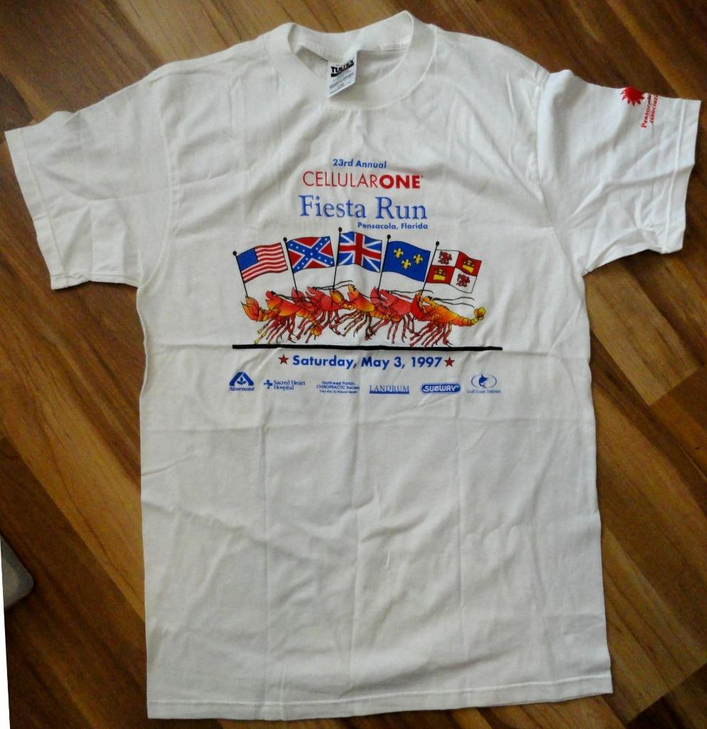 23rd Annual CELLULAR ONE Fiesta Run LARGE Tee Shirt PENSACOLA, FLORIDA ~1997~