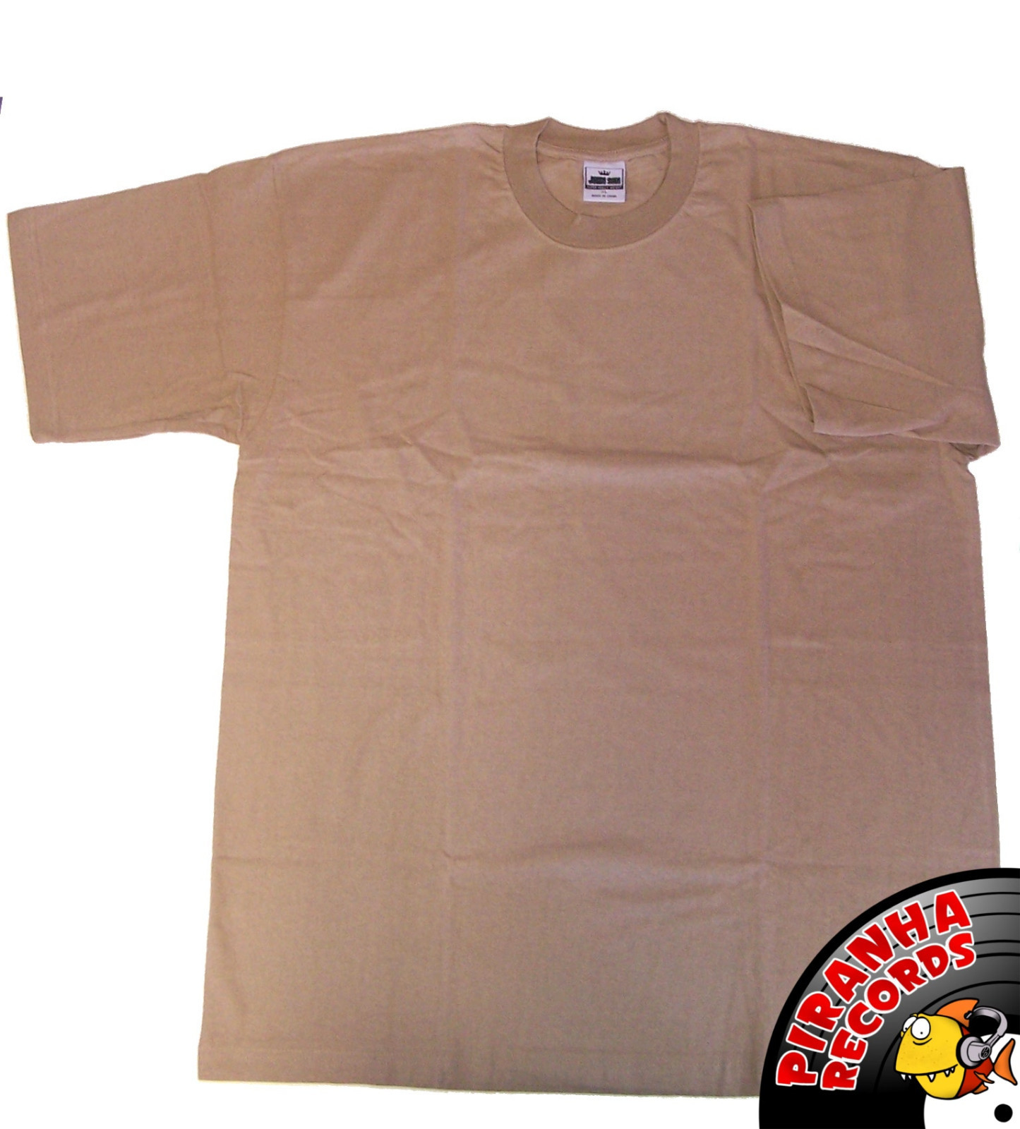 John Son Premium Quality Tan T-Shirt 2XL 100% Cotton Piranha Records