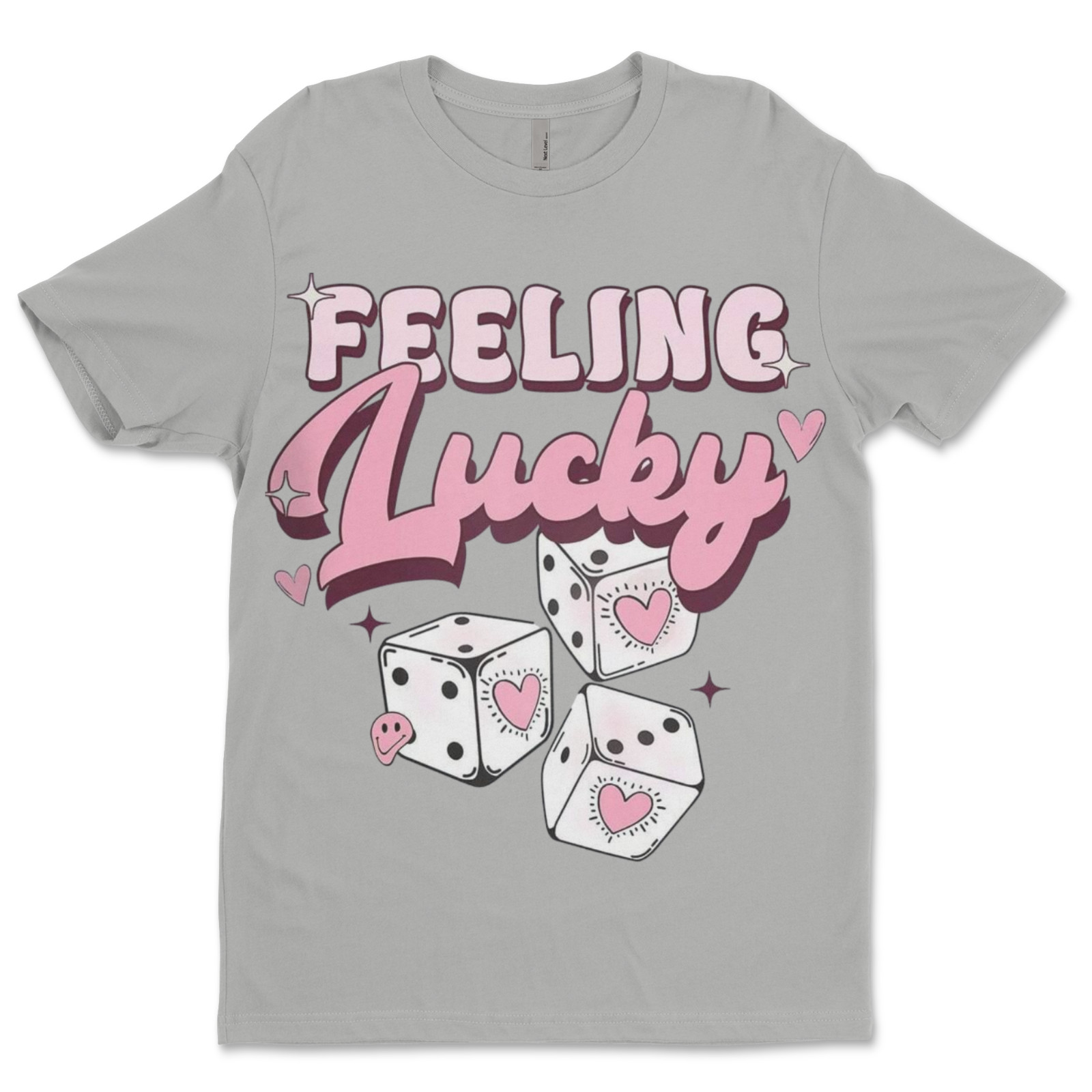 DTF Feeling Lucky/ Custom Unisex Soft Style T-Shirts, Next Level- Cotton