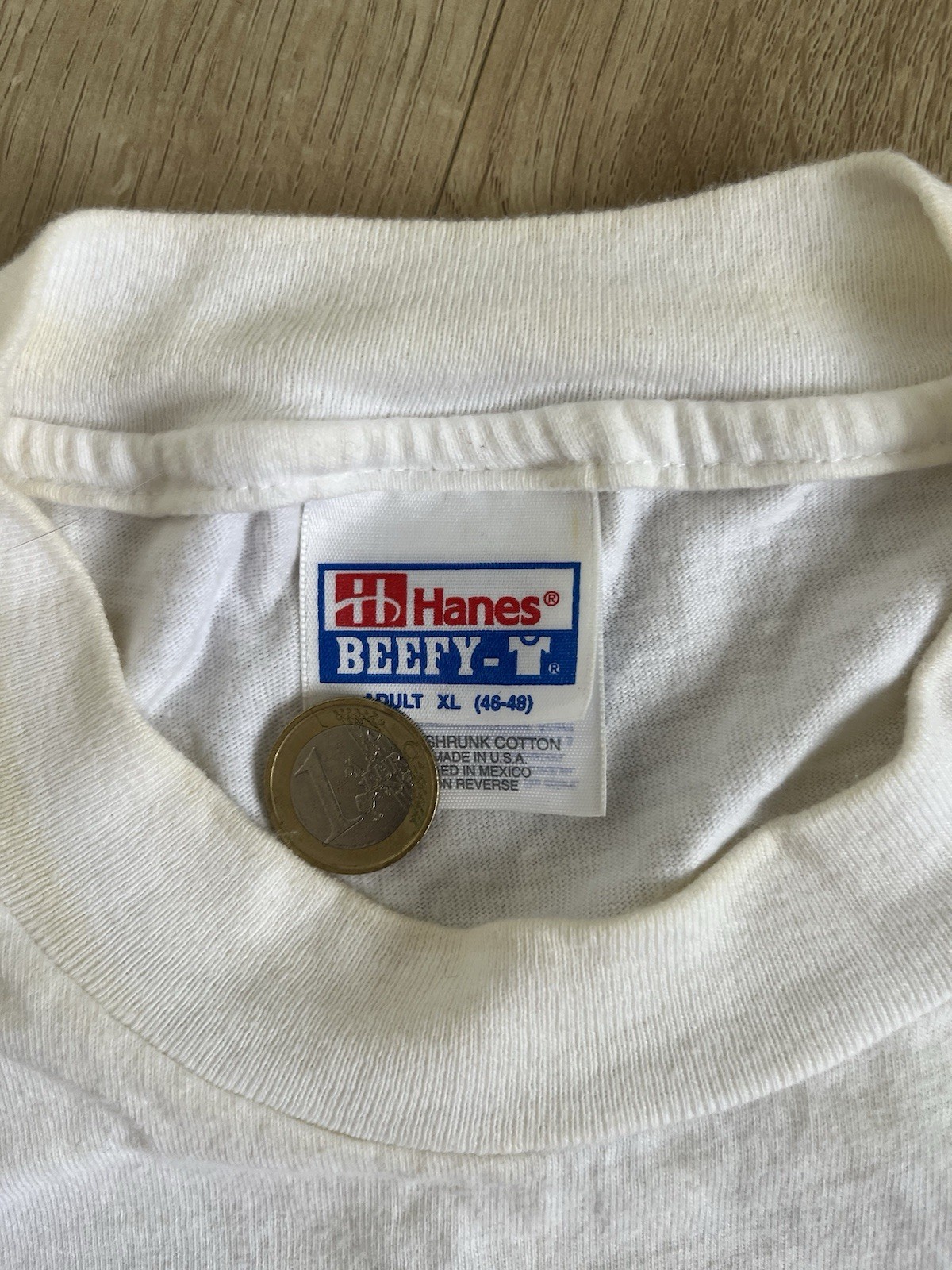 Vintage Hanes Beefy-T Men’s Jamaica Graphic Logo Tee White XL Short Sleeve Crew