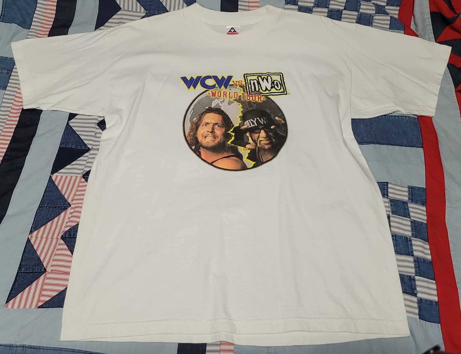 WCW vs nWo World Tour PROMO T-SHIRT XL RARE ONLY ONE ON EBAY NINTENDO 64 N64