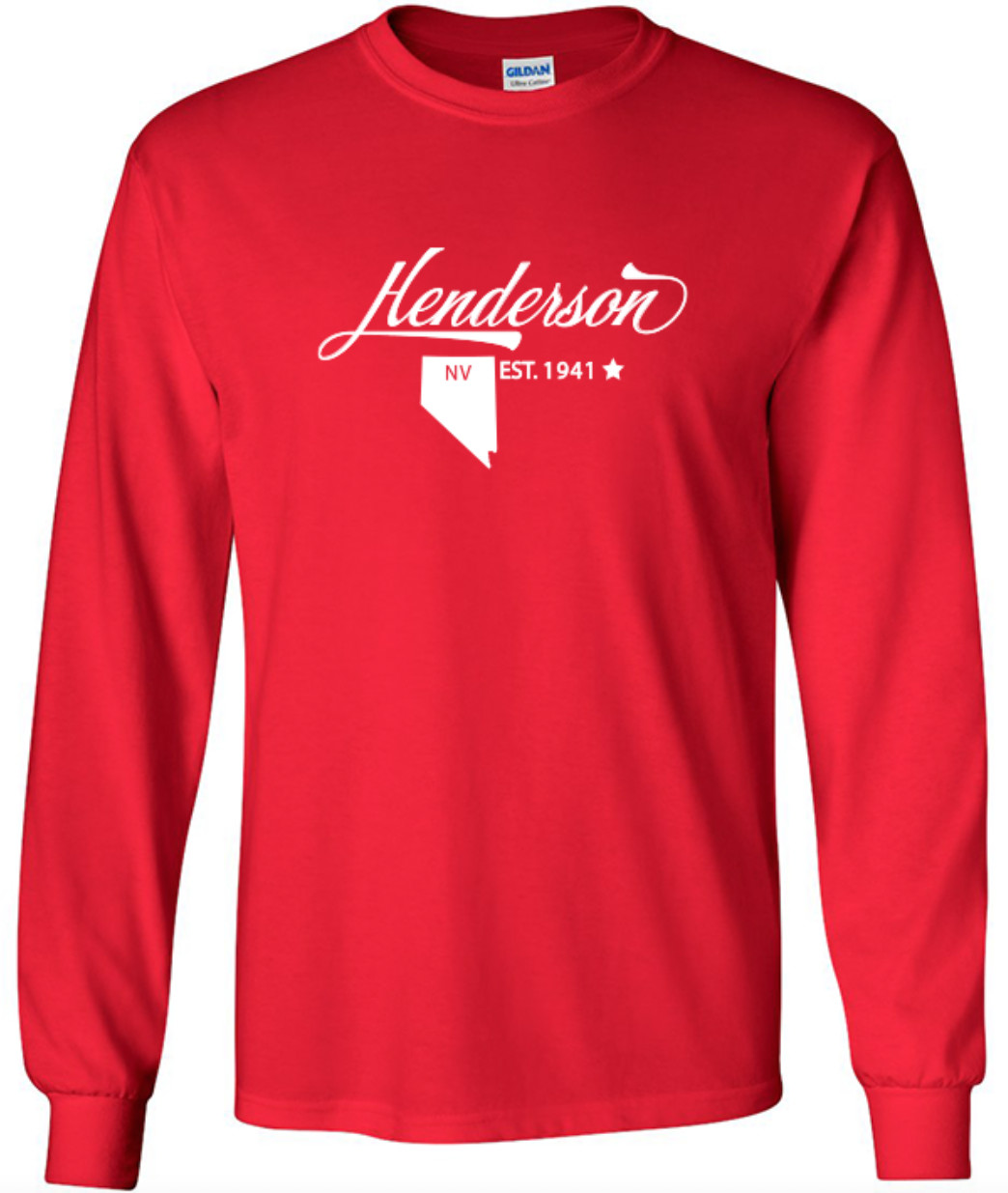 Henderson Nevada State T-Shirt Long Sleeve Graphic Tee Unisex apparel Text logo