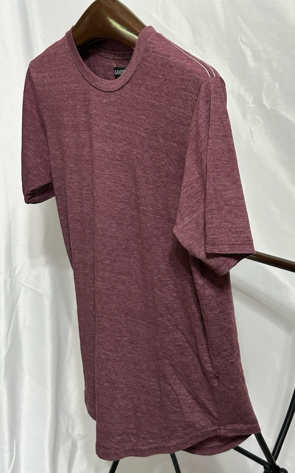 Goodlife Shirt Mens M Pale Mauve Crewneck Curved Hem Tri Blend Soft Casual Tee