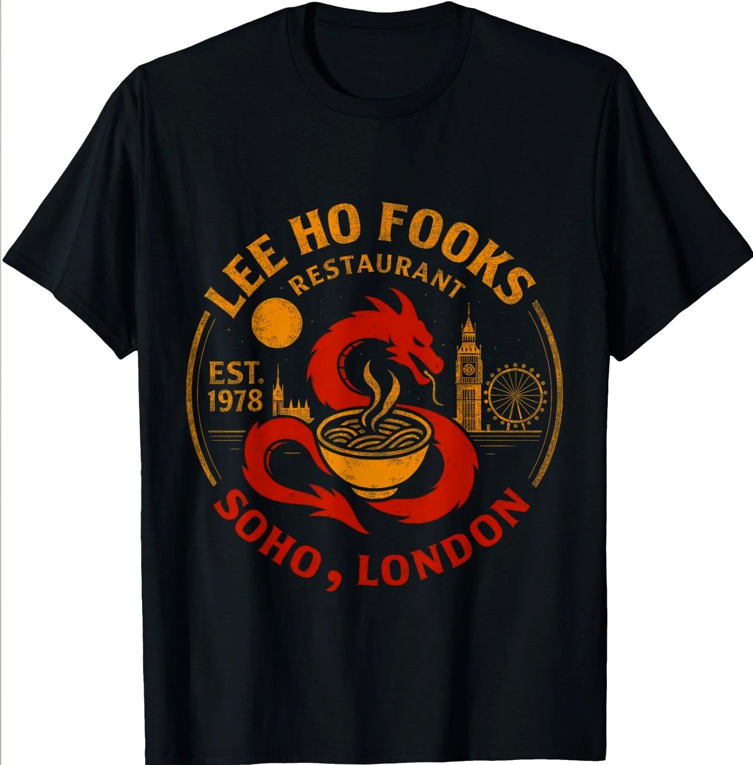 Lee Ho Fooks Retro Chinese Restaurant Funny Adult T-Shirt, Unisex Tees S-5XL