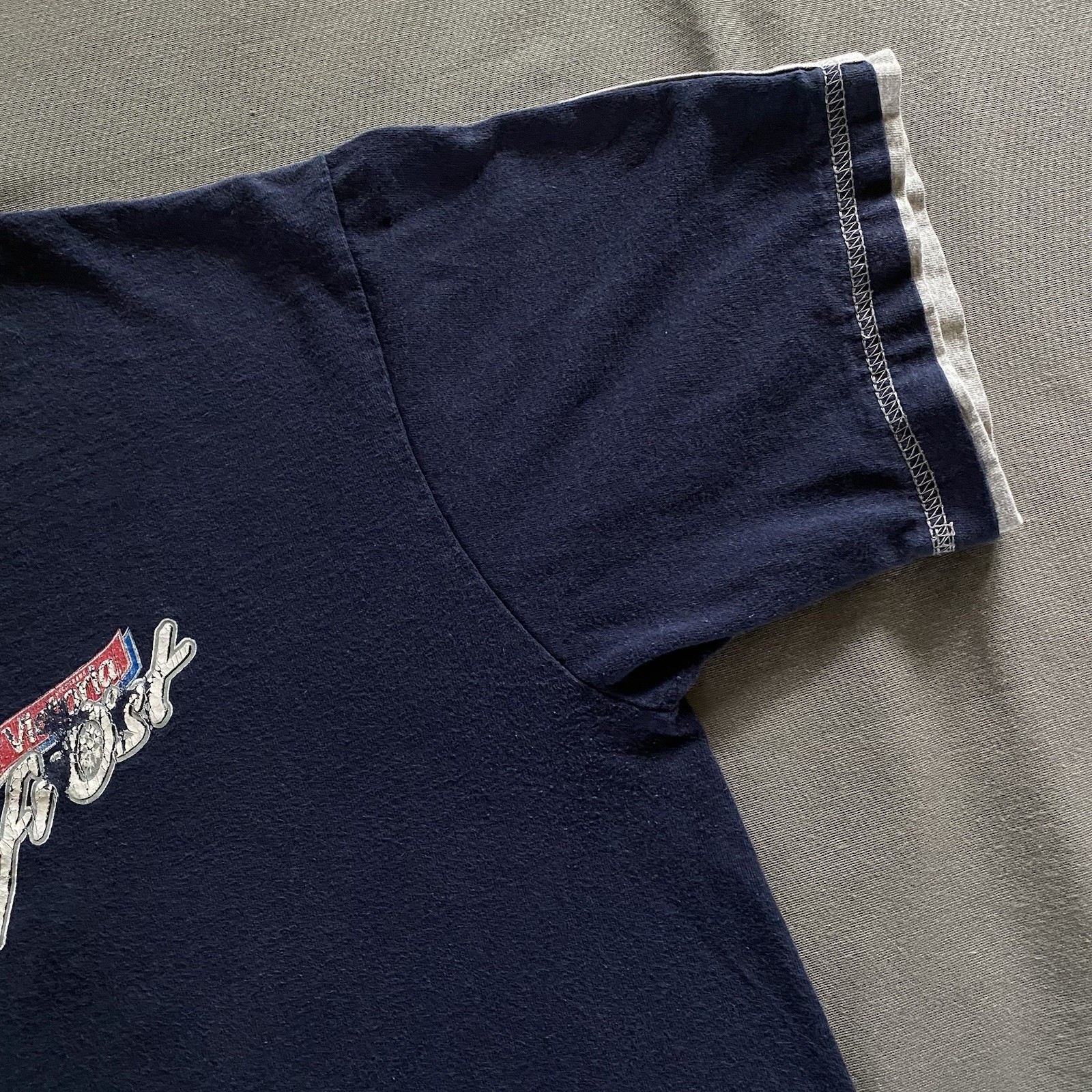 Vtg 2000s Victoria Frost Cerveza T Shirt Mens Large Navy Blue Beer Alcohol Promo