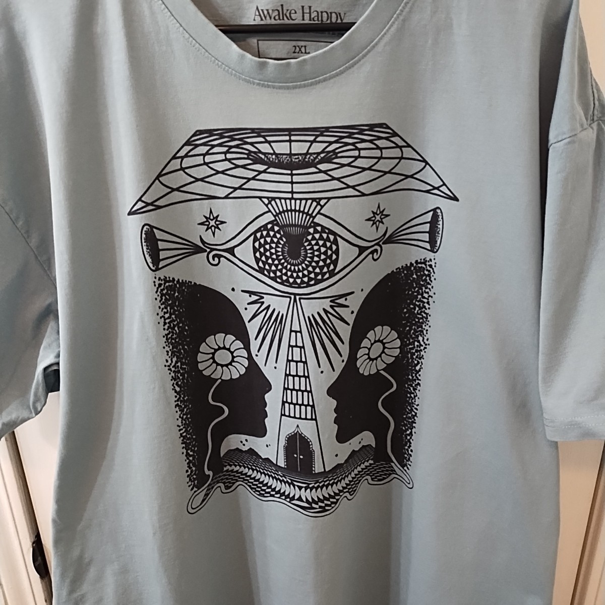 Awake Happy Illusion Of Seperateness Tee 100% Combed Cotton Unisex Size 2XL