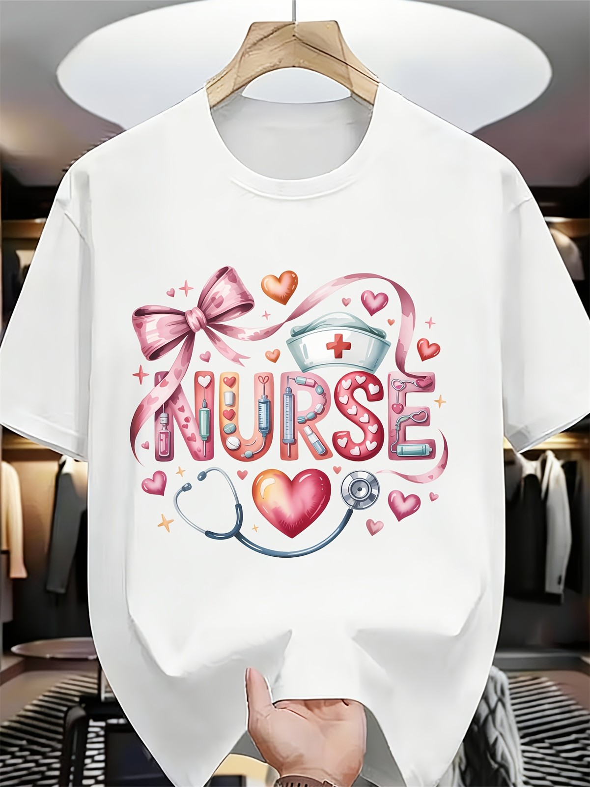 Valentine Day Nurse Funny Couple Matching Casual Spring Summer Gift Unisex Tee